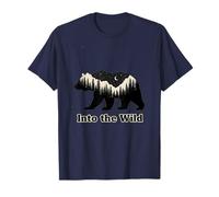 Motif Into The Wild Bear Forest Night Sky T-Shirt