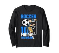 Motif Joueur de Football Follow The Dream Manche Longue