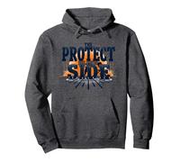 Motif Joueur de Ligne de Football Protect The Blind Side Sweat à Capuche, Unisexe pour Adultes, Chiné Foncé, S