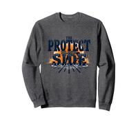 Motif Joueur de Ligne de Football Protect The Blind Side Sweatshirt, Unisexe pour Adultes, Chiné Foncé, S