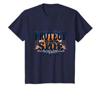 Motif Joueur de Ligne de Football Protect The Blind Side T-Shirt, Enfant, Bleu Marine, 12 Ans