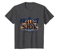 Motif Joueur de Ligne de Football Protect The Blind Side T-Shirt, Enfant, Chiné Foncé, 3 Ans