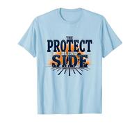 Motif Joueur de Ligne de Football Protect The Blind Side T-Shirt, Homme, Bleu Céleste, XXL