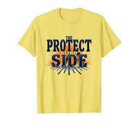 Motif Joueur de Ligne de Football Protect The Blind Side T-Shirt, Homme, Citron, XL