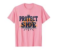 Motif Joueur de Ligne de Football Protect The Blind Side T-Shirt, Homme, Rose, L
