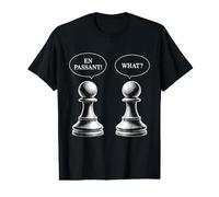 Motif Joueur de pion Amusant d'échecs en Passant T-Shirt Graphique avec Valeur
