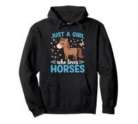 Motif Just A Girl Who Loves Horses Sweat à Capuche