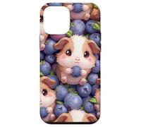 Motif Kawaii Cochon d'Inde Myrtille Mignon sans Couture Coque pour iPhone 12 Mini