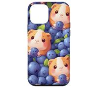 Motif Kawaii Cochon d'Inde Myrtille Mignon sans Couture Coque pour iPhone 12 Mini