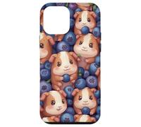 Motif Kawaii Cochon d'Inde Myrtille Mignon sans Couture Coque pour iPhone 12 Mini