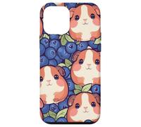 Motif Kawaii Cochon d'Inde Myrtille Mignon sans Couture Coque pour iPhone 12 Mini