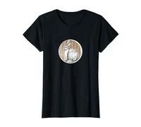 Motif Lapin, Design Elke, Printemps, Lapin Blanc, Couronne de bourgeons T-Shirt