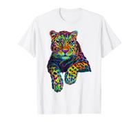 Motif léopard coloré pour Les Amoureux de la Faune T-Shirt Graphique avec Valeur