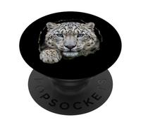 Motif léopard des neiges brisant Le Trou déchiré Chat Sauvage PopSockets PopGrip Adhésif