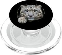 Motif léopard des neiges brisant Le Trou déchiré Chat Sauvage PopSockets PopGrip pour MagSafe
