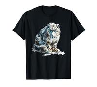 Motif léopard des neiges pour une touche hivernale froide T-Shirt