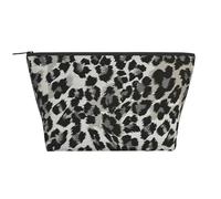 Motif Léopard Gris Et Noir, Trousse de Toilette Trousse de Maquillage Sac à cosmétiques Trousse de Toilette de Voyage Portable