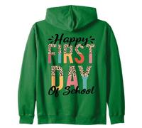 Motif léopard Happy First Day Of School Sweat à Capuche