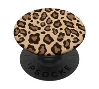 Motif léopard imprimé fourrure beige/marron/léopard PopSockets PopGrip Adhésif