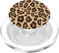 Motif léopard imprimé fourrure beige/marron/léopard PopSockets PopGrip pour MagSafe