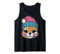 Motif léopard Mignon avec Chapeau d'hiver pour Enfants Débardeur