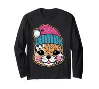 Motif léopard Mignon avec Chapeau d'hiver pour Enfants Manche Longue