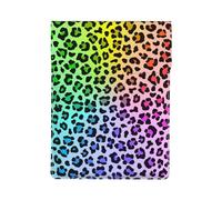 Motif léopard Multicolore Arc-en-Ciel Radial,Housse en Cuir synthétique pour Ordinateur Portable, Sacoche pour Ordinateur Portable, Sacoche pour Tablette