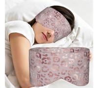 Motif léopard or rose, Masque de sommeil pour la maison, les voyages et le travail posté, couvrant entièrement les yeux et bloquant la lumière