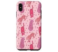 Motif léopard rétro pour la Saint-Valentin Coque pour iPhone XS Max
