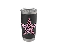 Motif léopard rose clair imprimé animal burlesque guépard Gobelet isotherme en acier inoxydable double paroi