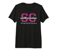 Motif léopard Rose rétro de Volleyball de Caroline du Sud T-Shirt Haut de Gamme