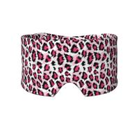 Motif léopard rose tendance sans couture,Masque pour les yeux bloquant la lumière Cache-yeux et cache-oreilles pour le sommeil