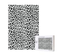 Motif léopard sans Couture en arrière-Plan,Puzzle Familial en Bois de 300 pièces pour Adultes et Adolescents