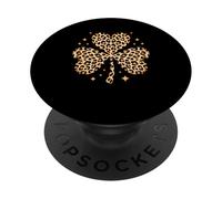 Motif Léopard Trèfle Clover Fête De La Saint-Patrick PopSockets PopGrip Adhésif