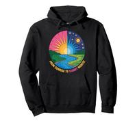 Motif Lever du Soleil à la rivière des Nuits étoilées Sweat à Capuche