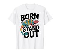 Motif lézard coloré « Born to Stand Out caméléon » T-Shirt
