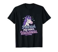 Motif licorne I Cherish My Inner Weirdness T-Shirt