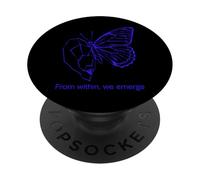 Motif Ligne Papillon Bleu - from Within We Emerge PopSockets PopGrip Adhésif
