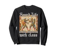 Motif Livre d'Heures Bouhourt - Combat de Chevaliers & Fans Sweatshirt