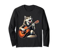 Motif Loup Jouant de la Guitare Manche Longue