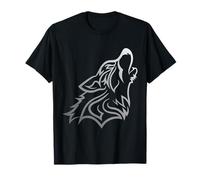 Motif loup - Motif graphique de loup argenté T-Shirt