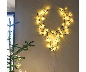 Motif lumineux tête de cerf à suspendre