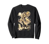 Motif Lune hurlante T-Rex préhistorique Mystique au Clair de Lune Sweatshirt