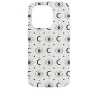 Motif Lune Mystique bohème Symbole céleste Coque pour iPhone 15 Pro