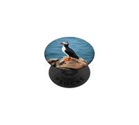 Motif macareux de l'Atlantique, Oiseau de mer, Faune côtière, océan, Nature PopSockets PopGrip Adhésif