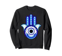Motif Main de Fatima Bleue Mauvais œil Sweatshirt