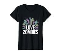 Motif Main effrayante I Love Zombies T-Shirt Graphique avec Valeur