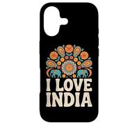 Motif Mandala I Love India Elephants Coque pour iPhone 17