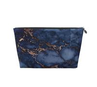 Motif marbre Bleu Marine et Faux cuivre, Trousse de Toilette Trousse de Maquillage Sac à cosmétiques Trousse de Toilette de Voyage Portable