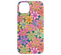 Motif Marguerite rétro Y2K coloré Happy Flower Coque pour iPhone 14 Plus
